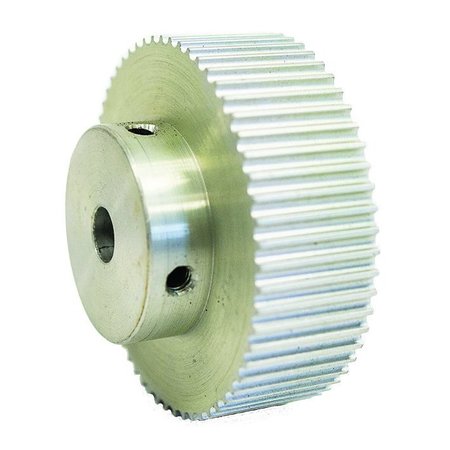 B B MANUFACTURING 60-3P15-6A4, Timing Pulley, Aluminum, Clear Anodized,  60-3P15-6A4